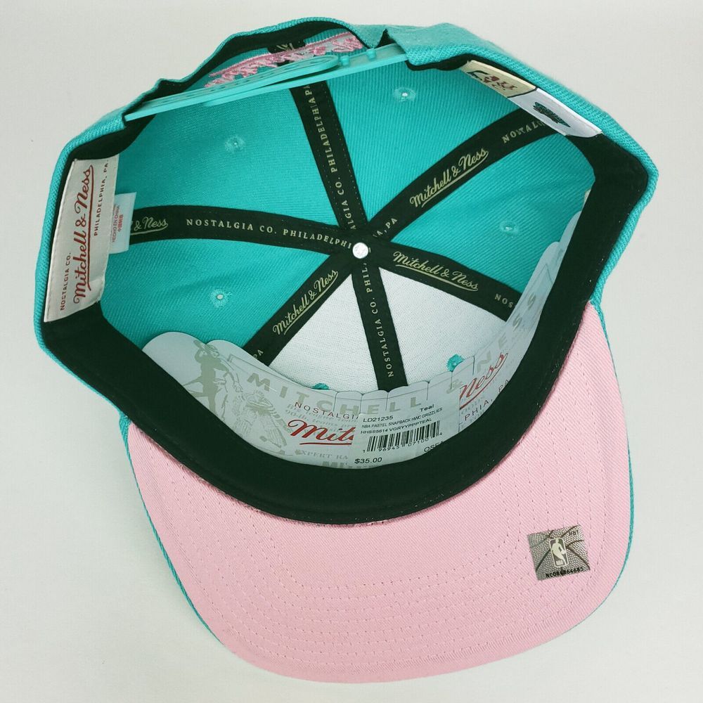 Vancouver Grizzlies Mitchell & Ness Snapback Hat Cap 3D Logo Side Logo Teal NWT - Picture 8 of 8